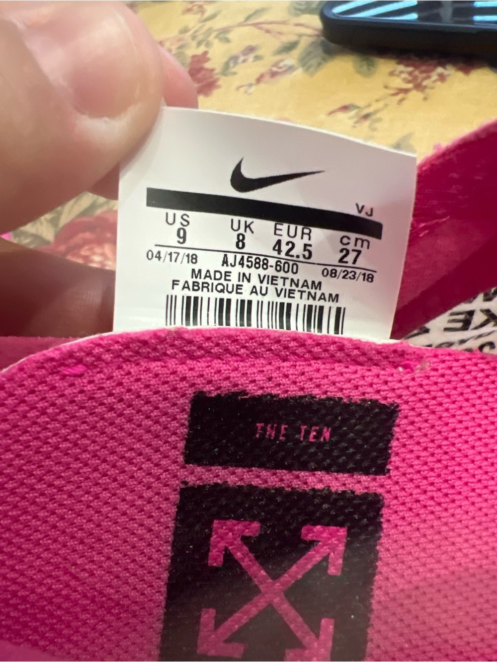 Off-White x Nike Zoom Fly SP "Tulip Pink" (Style: AJ4588-600) Men’s - Picture 6 of 13
